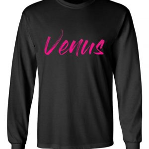 Venus Black Unisex Long Sleeve T-Shirt