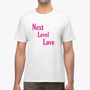 next level love pink white unisex tshirt man example